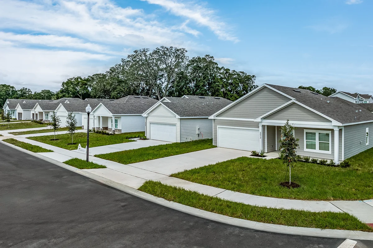 Fenced single-family homes include 3 bedrooms (master-on-main) rentals Wildwood Landing