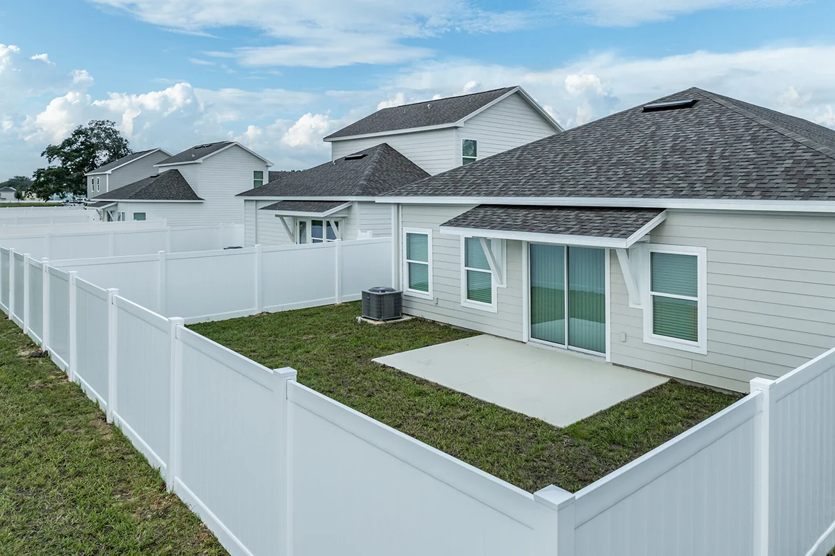 Fenced single-family homes include 3 bedrooms (master-on-main) rentals Wildwood Landing